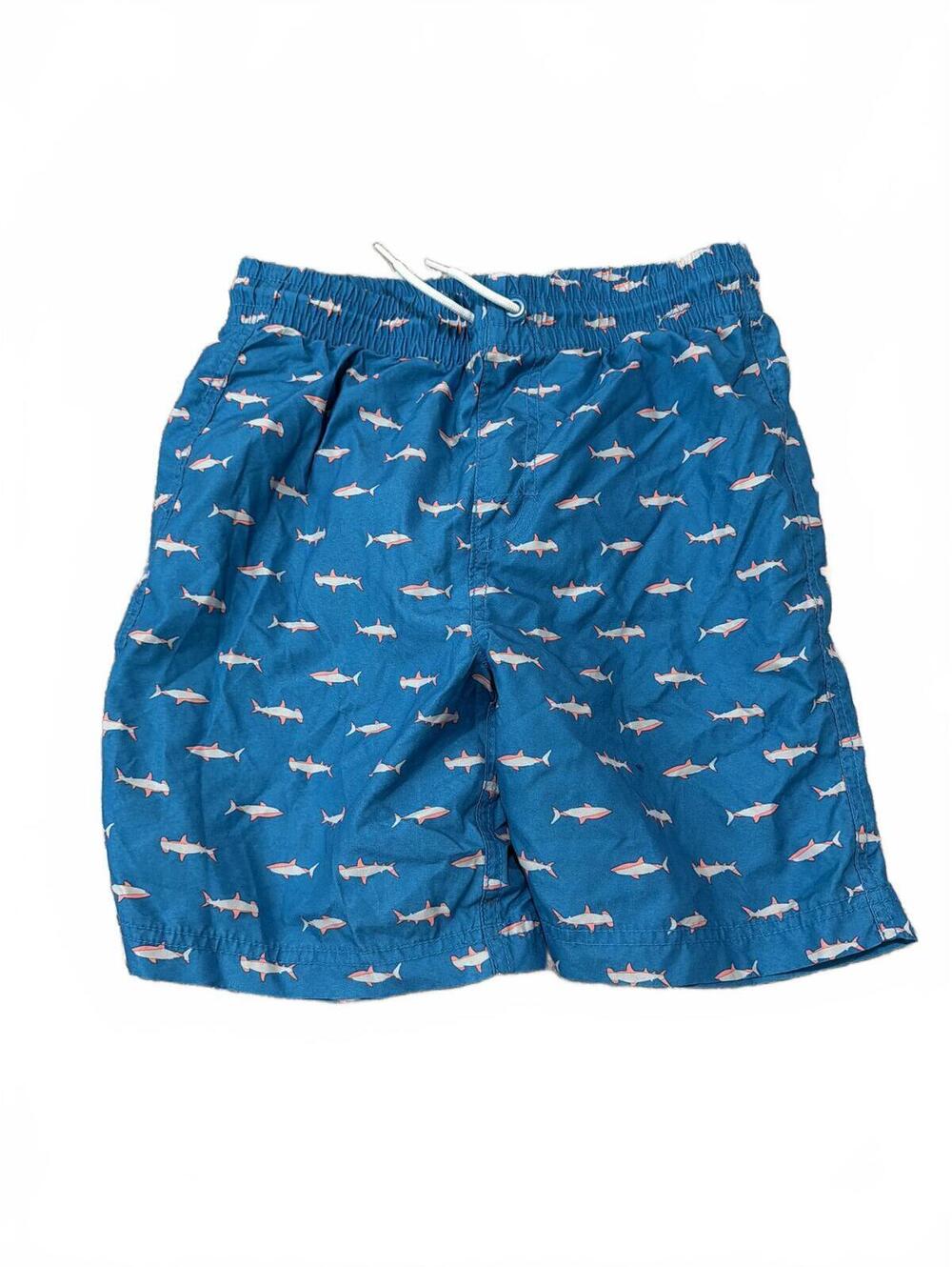 Old Navy Swim Shorts Shark Print Blue - Boys XL